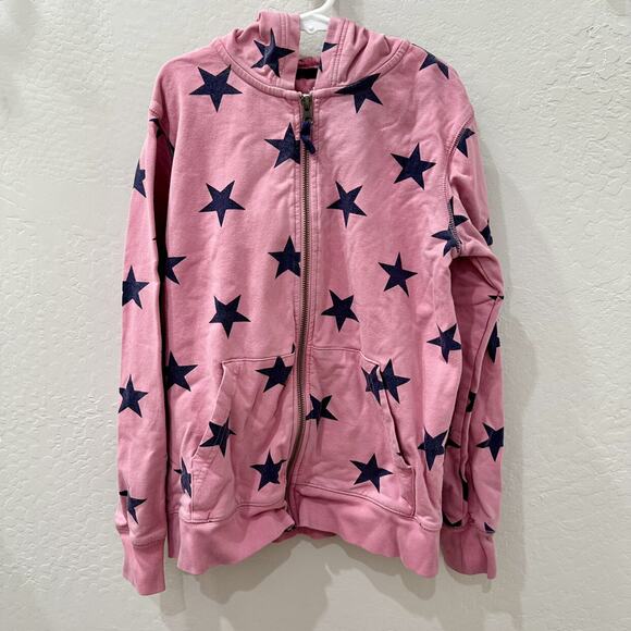 Primary Pink & Blue Star Zip Hoodie Sweatshirt - Picture 1 of 8